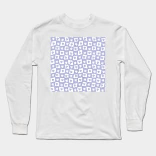 Floral Checker Board - pastel lilac purple Long Sleeve T-Shirt